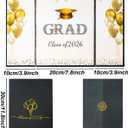 2 x Black Gold Graduation Signature Book, 3-Panel Class of 2026 Graduation Party Guest Book for Graduation Party Decorations High School College Graduations Decor for Him Her