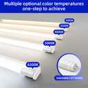 hykolity 20 Pack T8 LED Bulbs 4 Foot, 5CCT 3000-6500K,18W, 2300LM,Type B