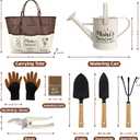 Mimi Gifts, Garden Kit Gifts for Mimi Mothers Day from Grandkids Gardening Tools and Durable Garden Tools Organizer Tote, Ideal Gardening Set for Women on Plant Lover Birthday Present Brown