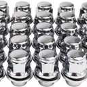 12x1.5 Lug Nuts 20 Pcs Chrome Closed End Mag Style Lug Nuts with Washer 13/16" (21mm) Hex Compatible with Toyota Camry/Corolla/Tacoma Lexus (M12x1.5)