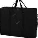 4/6 Foot Folding Table Storage Bag, Kovshuiwe Waterproof Heavy Duty Large Carrying Bag for Folding Tables, Picnic/Camp Tables Cover with Durable Zipper & Shoulder Strap,25"D X 25"W X 4.7"H,Bag Only