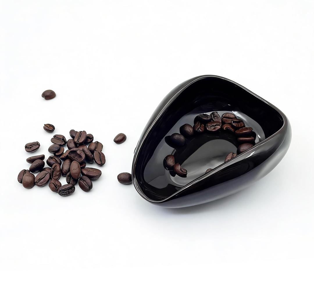3 x LamChyar Newly Upgraded Coffee Bean Dosing Cup, Ceramic Dosing Dish for Coffee Beans, Ceramic Single Dose Measuring Tray, Coffee Bar Accessories (Solid Brown)