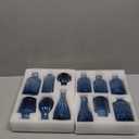 Navy Blue Glass Bud Vases Set of 12, Mini Flower Vase for Centerpieces, Small Glass Vases in Bulk for Wedding Decorations, Vintage Vase Bridal Shower, Party, Graduation, Home Table Dcor