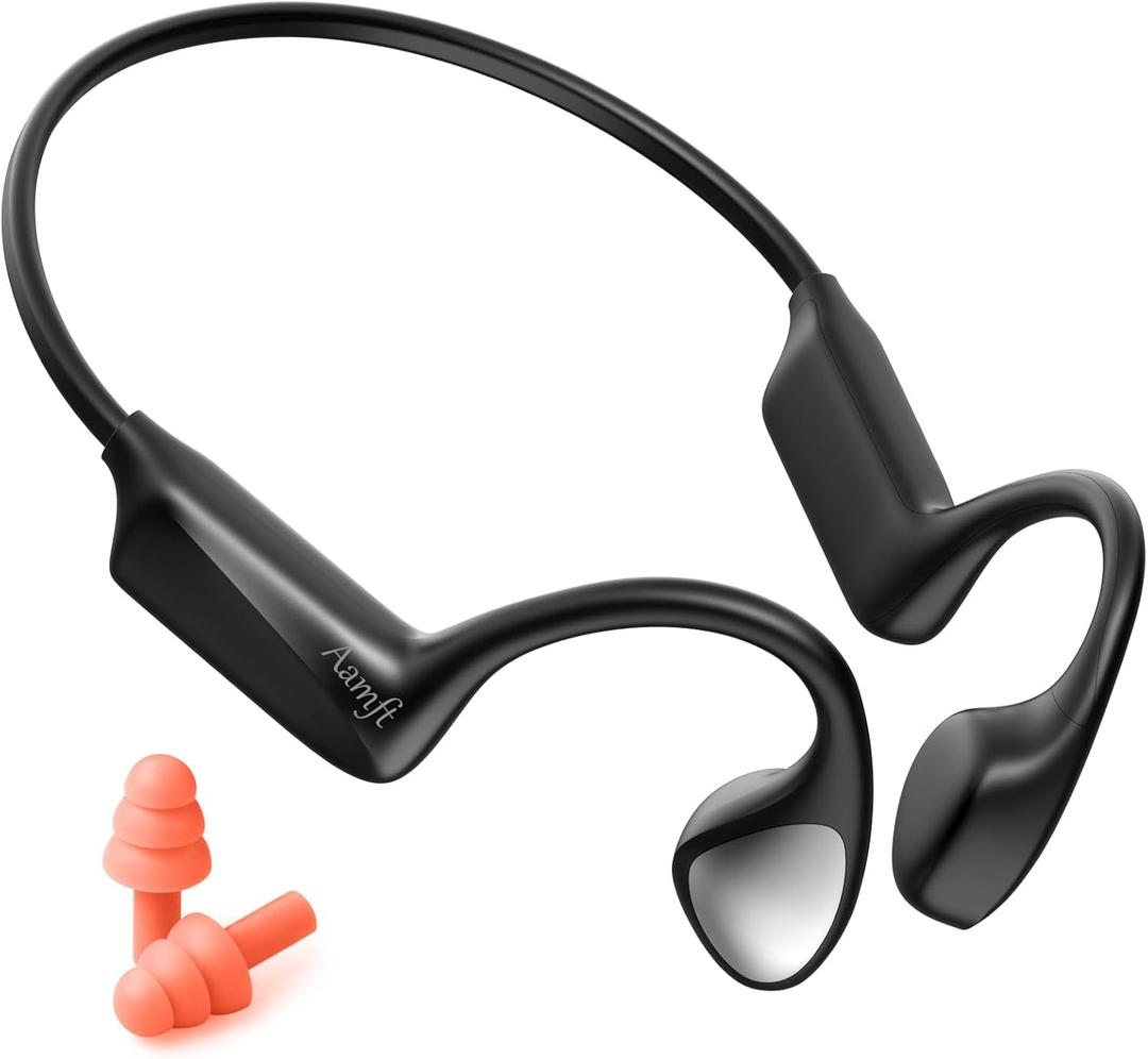 Bone Conduction Headphones - 2025 Upgraded Bluetooth 6.0 Open Ear Headphones with HD Mic, 12hrs Playtime, IPX6 Waterproof Wireless Bone Headphones for Running,Workout,Sport,Gym,Driving,Hiking (BLACK)