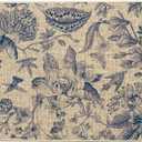 Artoid Mode Blue Floral Flowers Spring Doormat,Home Decor Door Mat Low-Profile Switch Rug Floor Mat for Indoor Outdoor 17x29 Inch