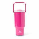 Manna Atlas Stainless Steel Tumbler with Silicone Straw , Pink, 25 oz