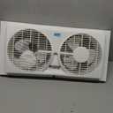 Seasons Comfort Twin Window Fan, Reversible Airflow Control, 9 Inch, 2 Speeds, Expandable, Exhaust, Dual Fan - Ideal for Home, Kitchen, Bedroom & Office, 11.5" H x 22.5" W x 6" D
