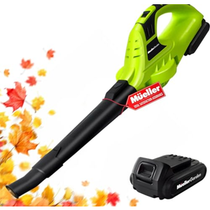 Mueller UltraStorm Cordless Leaf - Snow Blower, 130 MPH, 180 CFM Powerful Motor, Electric Leaf Blower for Lawn Care, Battery Powered Blower for Snow