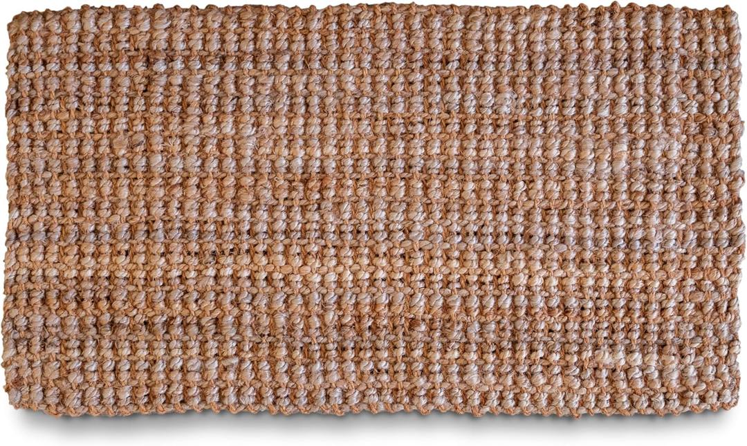 Jute Doormat 30x17 Inch, Jute Entryway Rug, Braided Doormat, Natural Woven Mat