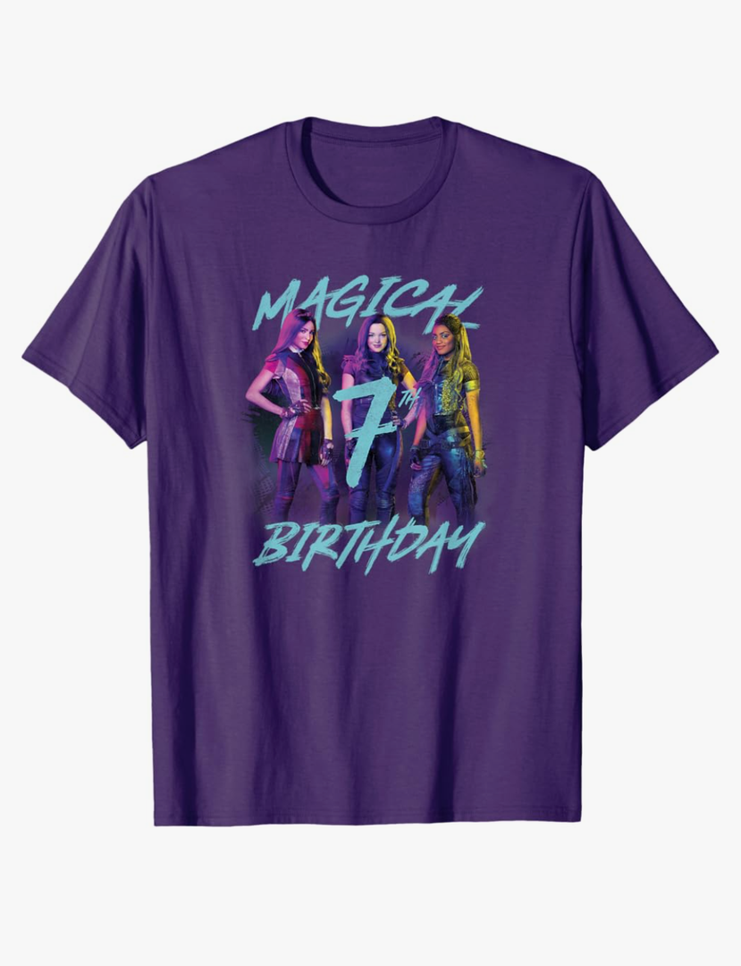 Disney Descendants 3 Magical 7th Birthday Group Poster T-Shirt M