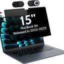 Magnetic Privacy Screen for MacBook Air 15 Inch (2023-2025, M2 M3 M4) - A2941 A3114 A3241, 15inch Removable Matte Anti Blue Light Glare Filter for Mac Air 15.3" Laptop Computer