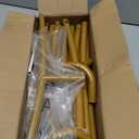 Nisoger 8FT Round Backdrop Stand, Circle Gold Balloon Wedding Arch Frame, Metal Wedding Backdrop With Storage Bag For Parties, Baby Shower, Ceremony and Graduation Decorations