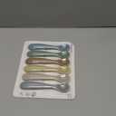 Eascrozn Baby Spoons, 6 Pack First Stage Silicone Feeding Spoons, Soft Tip Feeding Baby Utensils, Baby Led Weaning Supplies Training Spoons, Dishwasher and Boil Safe (Brown)