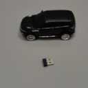 3C Light Car Mouse Wireless 2.4GHz Cool Sport SUV Car Shape Mouse Optical Mice 1600 DPI with USB Receiver Suitable for PC/Computer/Laptop (Black)