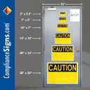 ComplianceSigns.com DANGER High Voltage Authorized Personnel Only OSHA Safety Label Decal, 5x3.5 in. Vinyl 4-Pack for Restricted Access Electrical