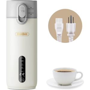 Travel Portable Electric Kettle (Non-Rechargeable), Food-Grade 316 Stainless Steel (300W/400ML) Fast-Boil Small Hot Water Boiler with 4 Temp Settings, Keep Warm, Auto Shut-Off & Boil-Dry Protection