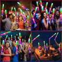 OLUPP 72PCS Foam Glow Sticks, Foam Light Up Sticks with 3 Modes Colorful Flashing, Glow Sticks for Wedding, Glow Stick Bulk Party Pack for Wedding, Raves, Concert, Camping, Carnival