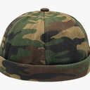 Brimless Docker Cap for Men Sailor Cap Skullcap Beanie Hat, Camouflage