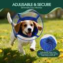 Kuoser Medium Dog Cone Collar After Surgery, Soft Cone for Dogs to Stop Licking, Breathable Pet Recovery Collar Comfy Elizabethan Collars, Adjustable Protective Dog Cones for Medium Dogs, Blue M (Blue, M)