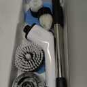 Leebein Electric Spin Scrubber, Cordless Cleaning Brush with 8 Replaceable Brush Heads, Tub and Floor Tile 360 Power Scrubber Dual Speed with Adjustable & Detachable Handle for Bathroom Kitchen Car (White)