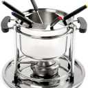 Norpro Stainless Steel 10 Piece Fondue Set (Medium, Silver)