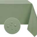 Softalker Rectangle Tablecloth Spring, Waterproof & Stain Resistant Table Cloths Wrinkle Free Fabric Washable 210GSM Polyester Table Cover for Spring/Party/Outdoor - 52 x 70 inch, Sage Green