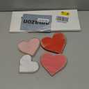 COCHIE Wooden Hearts Valentines Decorations Indoor, Wood Heart Blocks Tiered Tray Decor Set of 4, Red Pink White Valentine Decoration for Home Party Office Shelf Door (Retro)