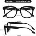 Bifocal Reading Glasses for Women Men Oversized Blue Light Blocking Clear Top Computer Readers +1.5