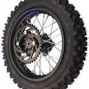 80/100-12 3.00-12 Dirt Bike Rear Wheel Rim Tire With 12-15mm Bearing for 50cc 70cc 90cc 110cc 125cc PW80 CRF70 XR70 TTR90 TTR110 KX65 KLX110 Apollo TaoTao DB14 Coolster Pit Bike Motorcycle