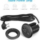 Desktop Power Grommet, 2 inch, USB C PD 20W Fast Charging Station, Desk Hole Recessed Power Outlet,ETL Listed (1, 6 FT Cable)