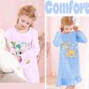 DDSOL Toddler Little Girl Nightgown Kid Long Sleeve Sleepwear Fall Nightie Sleepshirt Nightdress Pajamas Clothes 6T