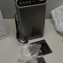 Dehumidifier for Home 1000 sq.ft - Small Quiet Dehumidifier with Auto Shut Off, Aromatherapy, 3 Gear Timer, Sleep Mode, 7-Color LED Light, Drain Hose for Bedroom, Bathroom, Basement, RV(Matte Silver)