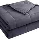 yescool Weighted Blanket for Adults (17 lbs, 60" x 80",Grey) Cooling Heavy Blanket for Sleeping Perfect for 160-180 lbs, Queen Size Breathable Blanket with Premium Glass Bead, Machine Washable