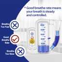 Breathing Exercise Device for Lungs, Lung Exerciser Device  5000ml Volumetric Deep Breathing Trainer with Flow Rate Indicator for Respiratory Health & Recovery (Transparent)