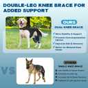 Dog Knee Brace for Torn ACL Hind Leg, Dual-Leg Hinged CCL Knee Support Harness for Dogs Helps with Torn CCL Arthritis Ligament Injury Hip Dysplasia, XXL