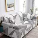 HOOBUY Printed Sofa Cover Stretch Couch Covers Sofa Slipcovers for 2 Cushion Couch and Loveseat with Two Free Pillow Case 02#(2 Seater/Loveseat)