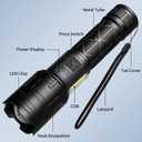 taoquwe Rechargeable LED Flashlights High Lumens, 99,000 Lumen Super Bright Flashlight with 7 Modes & Waterproof, Powerful USB Rechargeable Handheld Flash Light for Camping Home(2 Pack)
