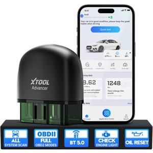 XTOOL AD20 Pro OBD2 Scanner for Car 2025 Wireless Code Reader for iPhone & Android, All System Diagnostic Tool for Check Engine, ABS, SRS, Oil Reset, Voltage, Performance Test, No Subscription Fee