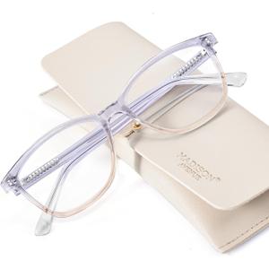 Madison Avenue Blue Light Blocking Glasses Anti Eyestrain UV Glare Blue Light Glasses for Women with Case, TV Phone Computer Gaming Eyeglasses (Purple Gradient Brown)