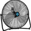 Tornado 20 Inch High Velocity Metal Floor Fan, 3-Speed Powerful Cooling for Industrial, Commercial, and Home Spaces, 120Tilt, 6.0 FT Cord - UL safety Listed, Black