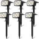 6-Pack Solar Spot Lights Outdoor, 59 LED Solar Lights Outdoor Waterproof, Outdoor Solar Lights for Yard with 3 Lighting Modes, Solar Landscape Spotlights for Garden Pathway Driveway Walkway (Cool White)