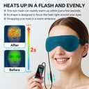 Visader Heated Eye Mask for Dry Eyes, Stye & Migraines Relief - USB Electric Warm Compress with 20 Temp/Time Settings, Washable Flaxseed Cover for MGD, Blepharitis & Eye Strain