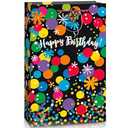 Unique Bright Stars & Dots Birthday Gift Bag, 22" x 16", Multicolor Pack 40