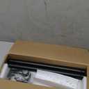 AMZSEVEN Curtain Rods for Windows 16 to 76 Inches, Curtain Rod Max Adjustable Length of 88 IN, 6/8" Diameter Drapery Rods Round Finials, Black, Pack of 1