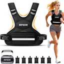 HAPBEAR Adjustable Weighted Vest for Men and Women, 4-10 lbs with 6 Ironsand Weights and Large Pocket Includes kettlebell pouch for Workout, Strength Training, Running, Walking, Weight Loss