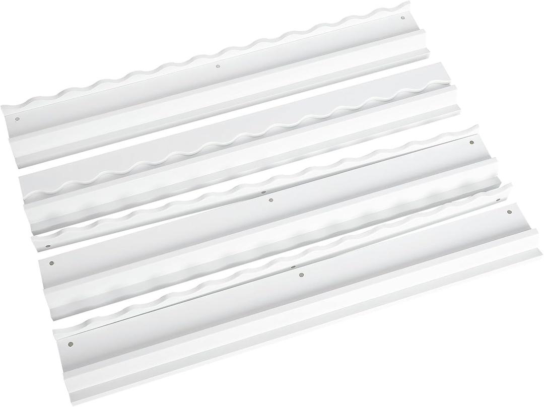Mahjong Racks with Pushers, White Wooden American Mahjong Tile Pushers and Racks Set of 4, Mahjong Accessories (19.68 Inches), 19.68" L x 2.55" W x 1.06" H
