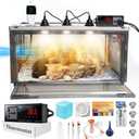 Puppy Incubator with Heating and Fan, Thermostat Controlled to Maintain Comfortable Warmth, Fan Provides Good Ventilation,Ideal Incubator for Puppies and Kittens (86L with Thermostat)