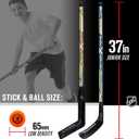 Franklin Sports NHL Kids Street Hockey Stick Set - Includes (2) Youth Street Hockey Sticks + (1) Outdoor Roller Hockey Ball - Perfect Hockey Starter Set for Kids