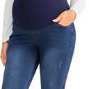 Maternity Jeans for Women Stretchy Skinny Maternity Pants Comfy Slim Pregnancy Denim Pants with Pockets, Small