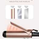 2 Inch Curling Iron Extra Long Barrel for Long Hair, Large Barrel Curling Wand Ceramic Tourmaline with LCD Display,10 Temps, Dual Voltage